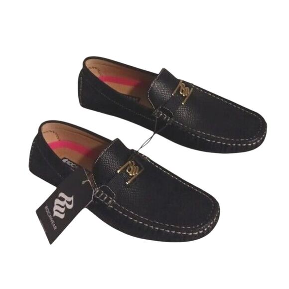 NEW w TAGS Rocawear Ludlow Loafers Men Sz 10  BLACK Comfort FAUX LEATHER Shoes